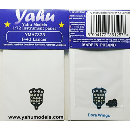 YMA7323 - Yahu Models 1:72 Republic P-43 Lancer Instrument Panel